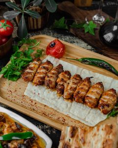 grilled chicken cutlets with roasted vegetables